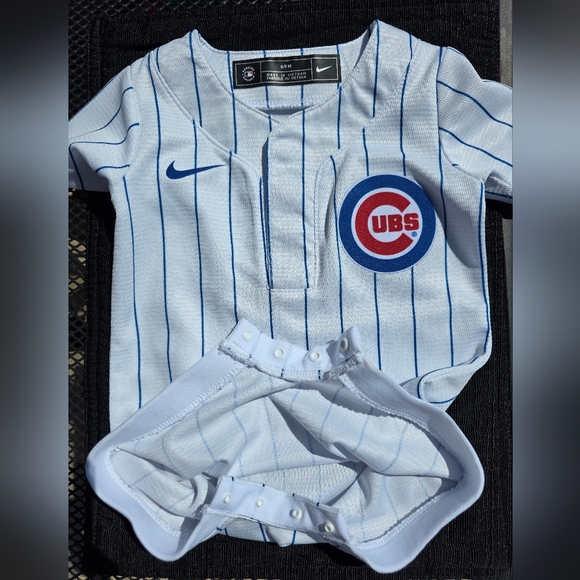 Nike Chicago Cubs Baby Onesie 6–9M ⚾💙 MLB Infant Outfit Like New - Picture 2 of 5